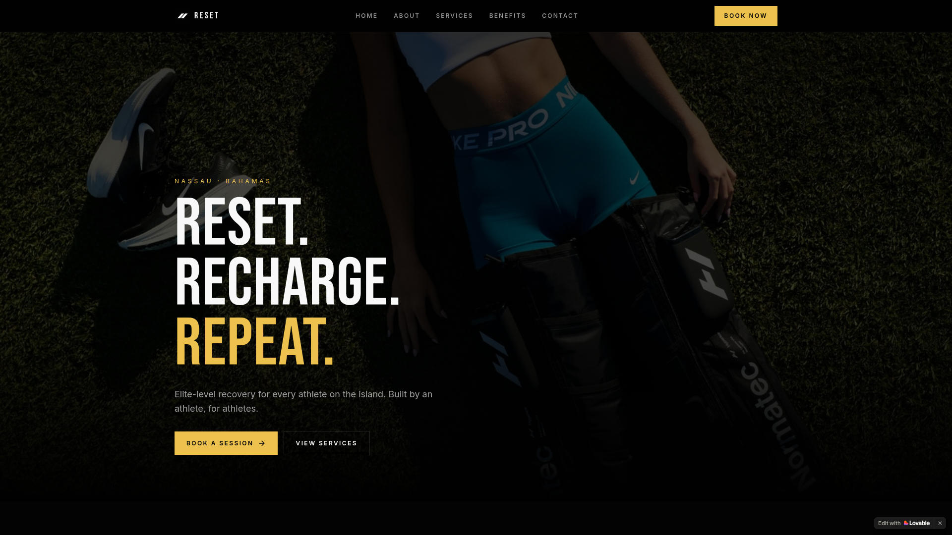 Reset Recovery website screenshot